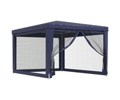Vidaxl Partyzelt 3x4 m Blau mit Netz-Seitenwänden - 56% Rabatt