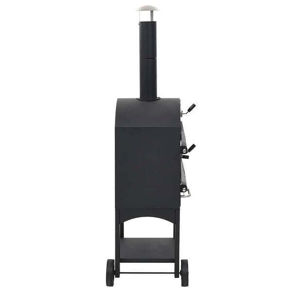 Vidaxl Holzkohle-Pizzaofen inkl. Pizzastein - 35% Rabatt - Schwarz