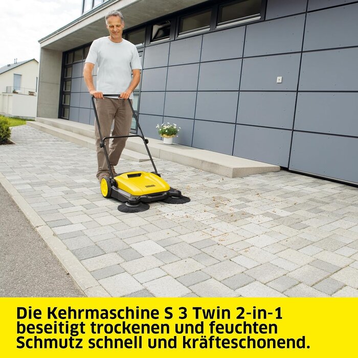 Kehrmaschine 2-in-1, 650 mm Arbeitsbreite - 35% Rabatt - Ausgepackt