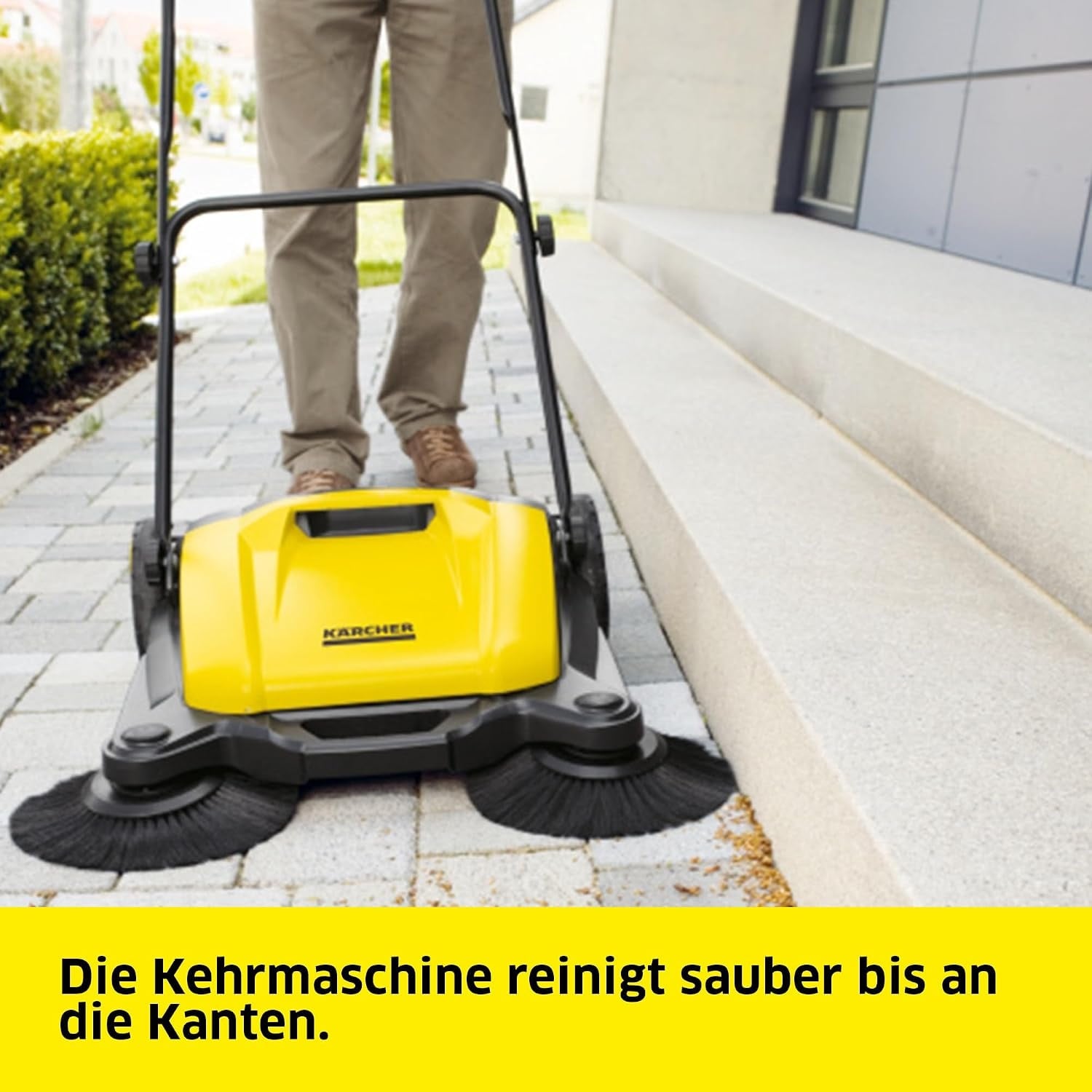 Kehrmaschine 2-in-1, 650 mm Arbeitsbreite - 35% Rabatt - Ausgepackt