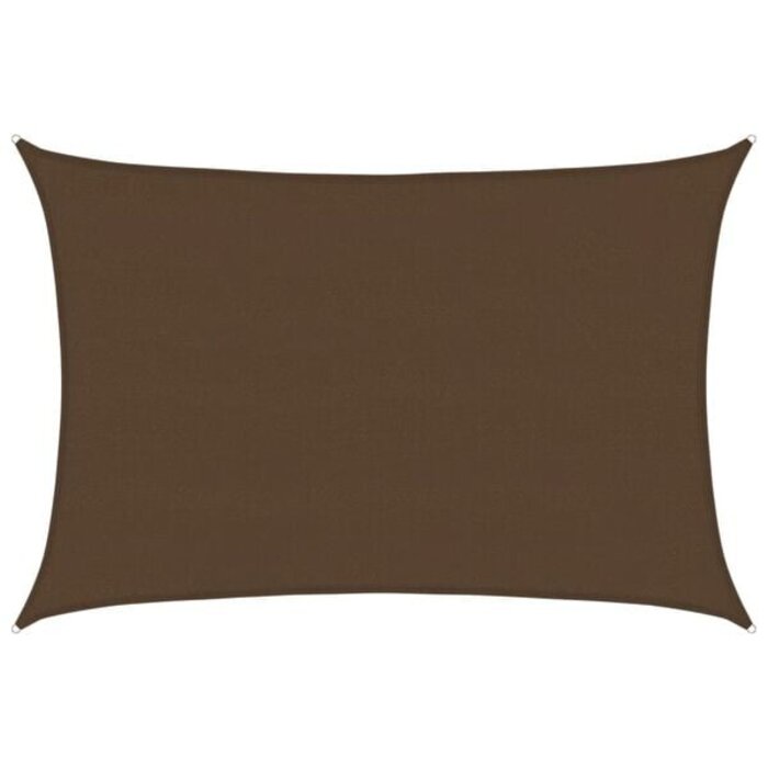 Vidaxl Rechteckiges Sonnensegel 5 x 6 m aus HDPE, Braun - 34% Rabatt