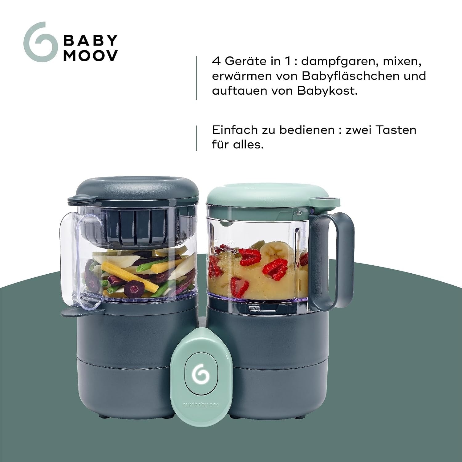 4-in-1 Babynahrungszubereiter, 2 Liter, Grau - 34% Rabatt