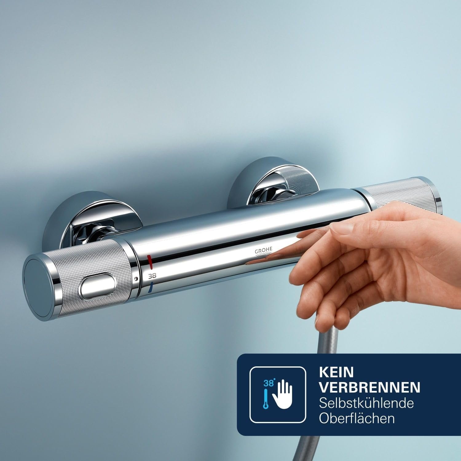 Thermostatische Duscharmatur verchromt - 35% Rabatt - Ausgepackt & Neuwertig