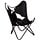Schmetterlingssessel Rindsleder Schwarz/Weiß - 35% Rabatt