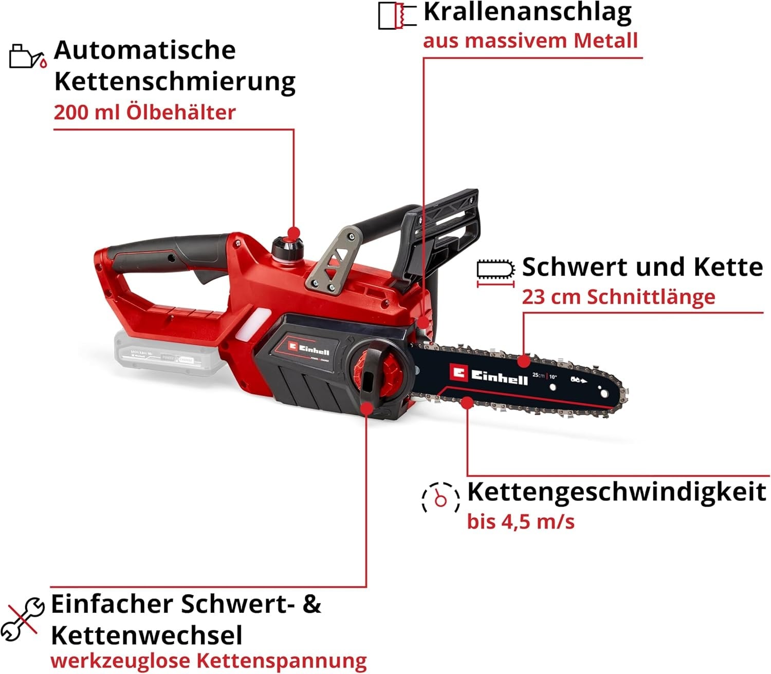 Einhell Akku-Kettensäge 23 cm Schwertlänge - 34% Rabatt auf Retourenware