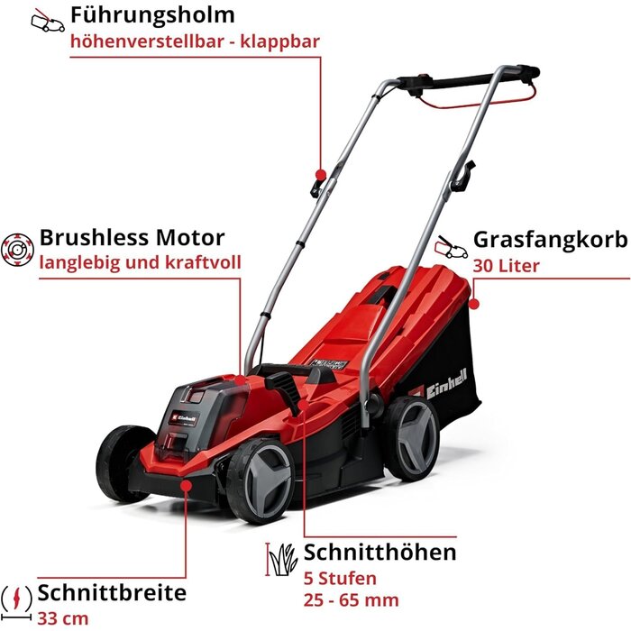 Einhell Akku-Rasenmäher 33 cm Schnittbreite - 35% Rabatt - Ausgepackt & Guter Zustand