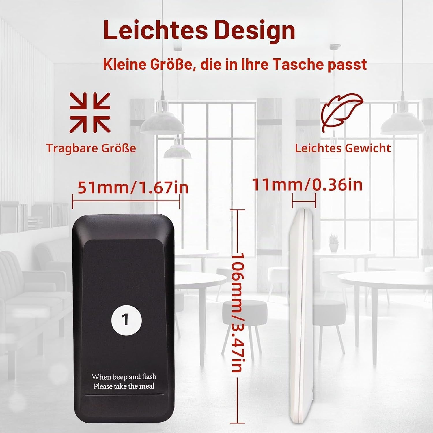 Drahtloses Pagersystem für Gastronomie, 32 Empfänger, 30% Rabatt