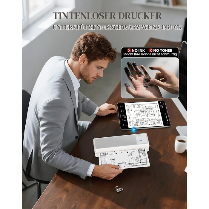 Mobiler A4 Thermodrucker - Bluetooth & USB - 29% Rabatt