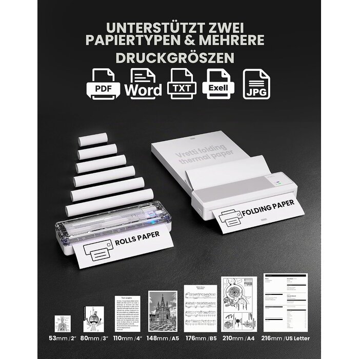 Mobiler A4 Thermodrucker - Bluetooth & USB - 29% Rabatt