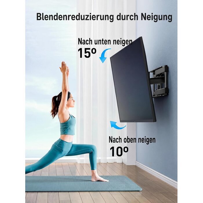 Vollbewegliche TV-Wandhalterung 26-60 Zoll, 40 kg, VESA 400x400 - 31% Rabatt