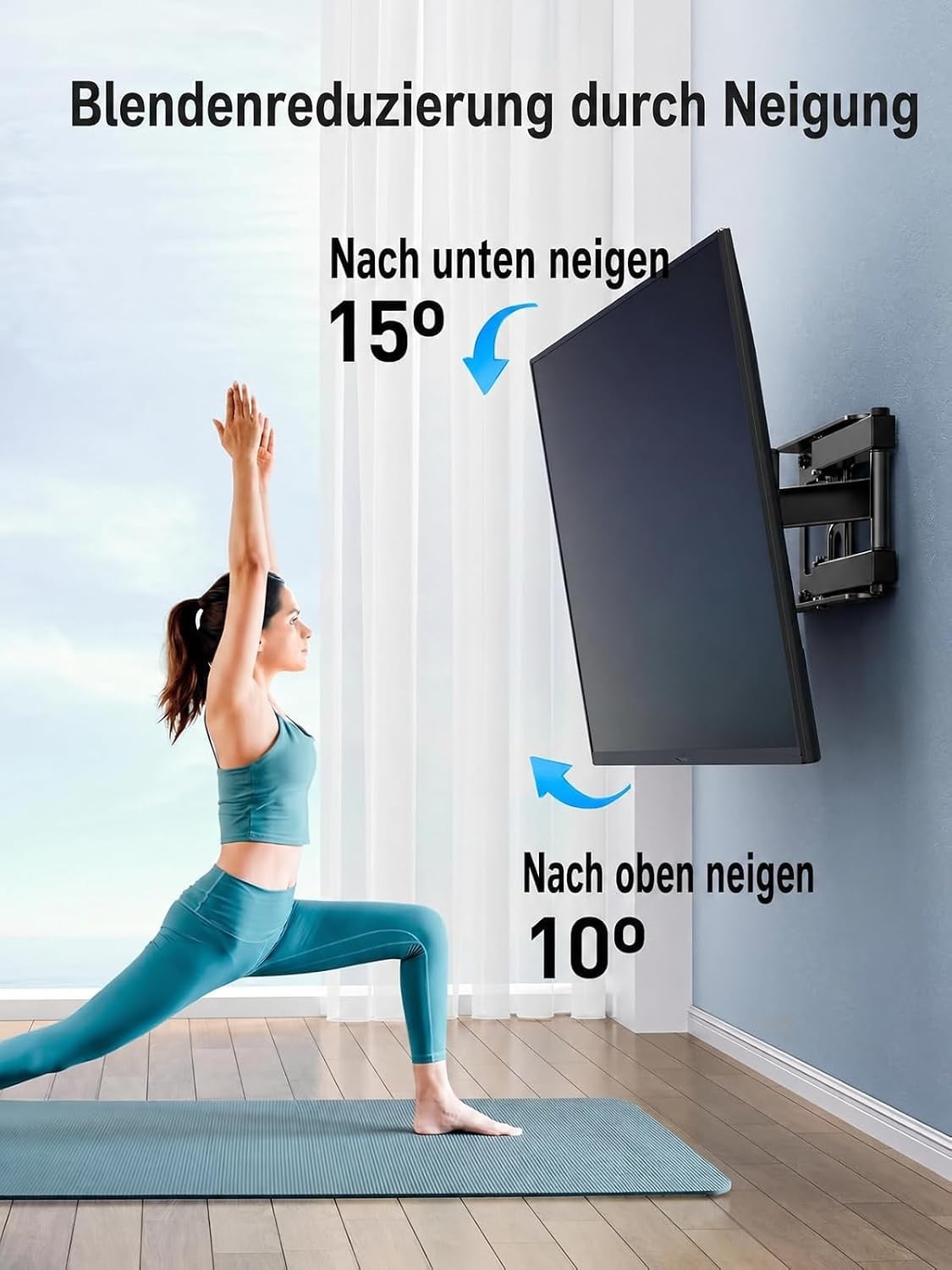 Vollbewegliche TV-Wandhalterung 26-60 Zoll, 40 kg, VESA 400x400 - 31% Rabatt
