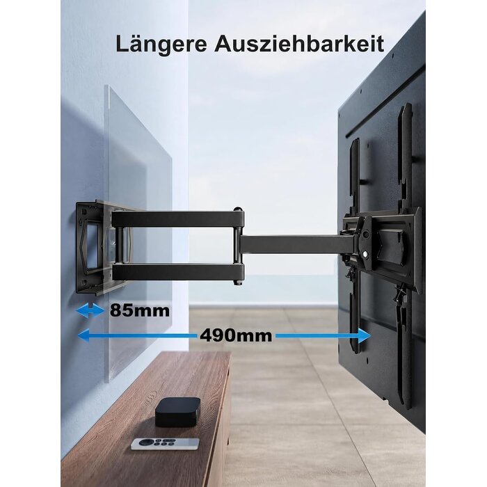 Vollbewegliche TV-Wandhalterung 26-60 Zoll, 40 kg, VESA 400x400 - 31% Rabatt