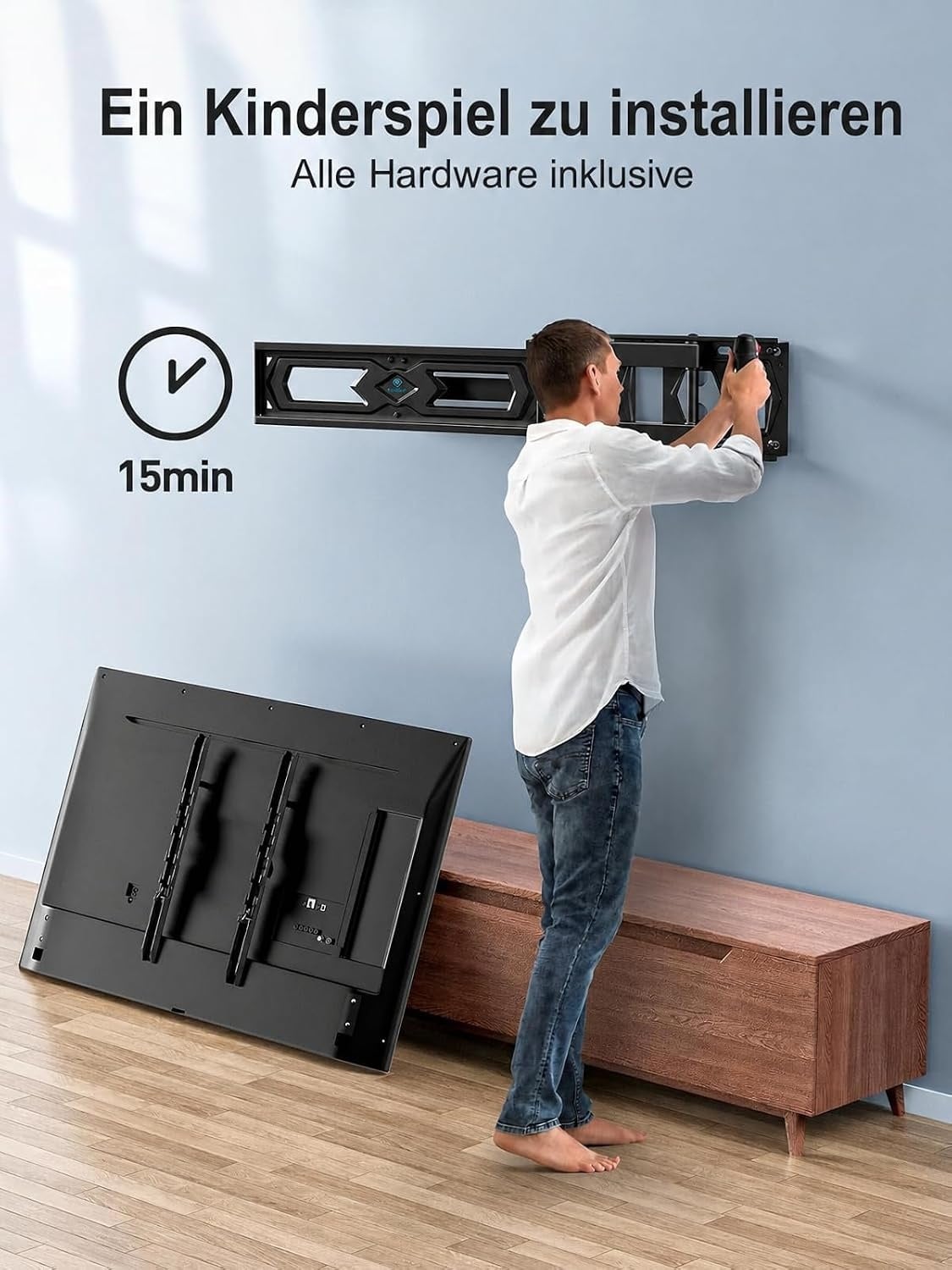 Vollbewegliche TV-Wandhalterung 26-60 Zoll, 40 kg, VESA 400x400 - 31% Rabatt