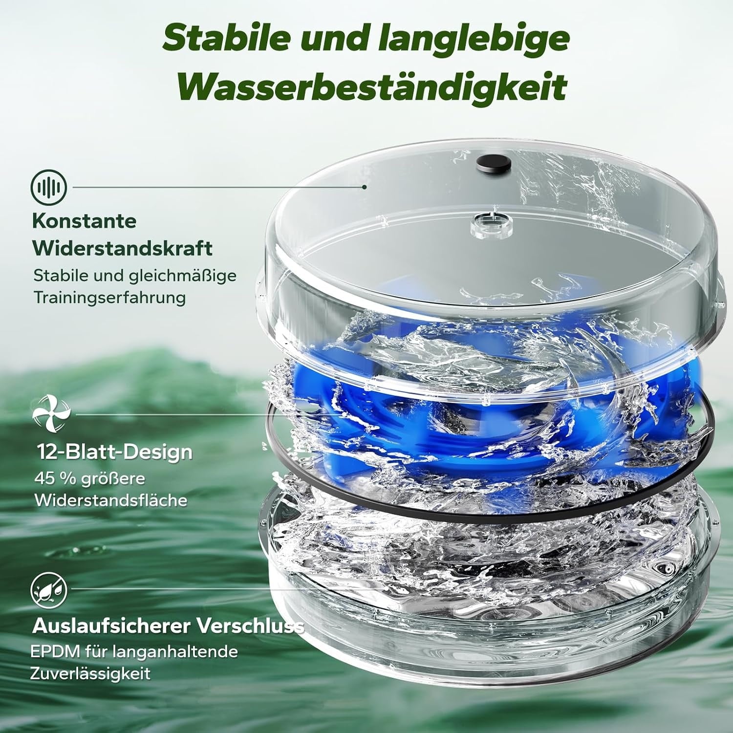 Wasser-Rudergerät aus Kautschukholz, zusammenklappbar - 30% Rabatt
