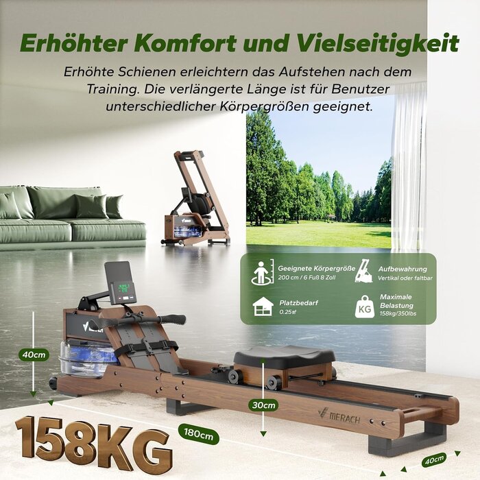 Wasser-Rudergerät aus Kautschukholz, zusammenklappbar - 30% Rabatt