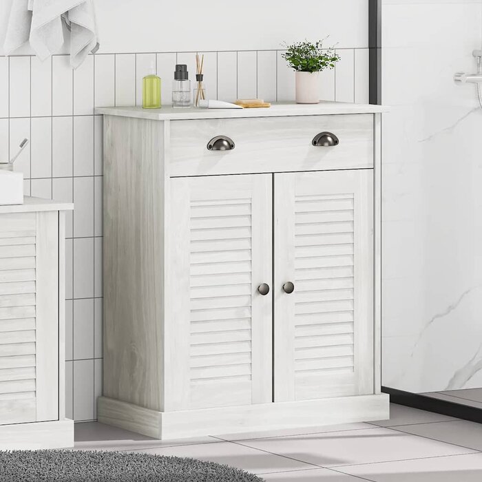 Vidaxl Badezimmerschrank VIGO Massivholz - 34% Rabatt - Weiß & Antikweiß