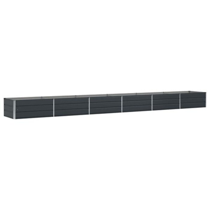 Vidaxl Moderner Pflanzkübel aus Stahl, Anthrazit, 600x80x45 cm - 35% Rabatt