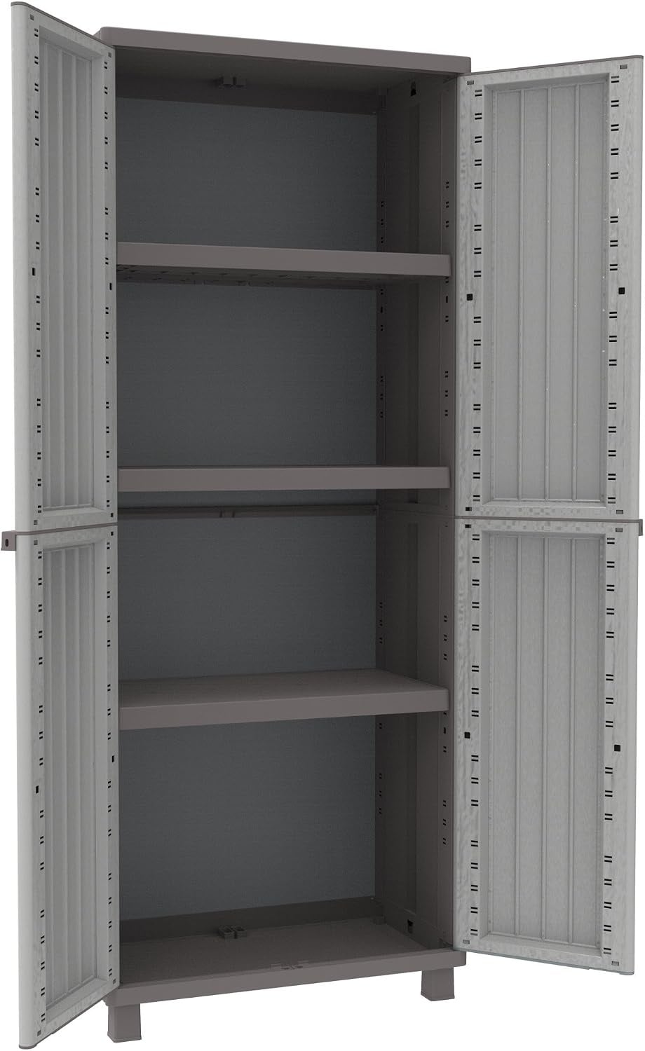 Kunststoff-Schrank 68x37,5x170cm, taubengrau - 34% Rabatt