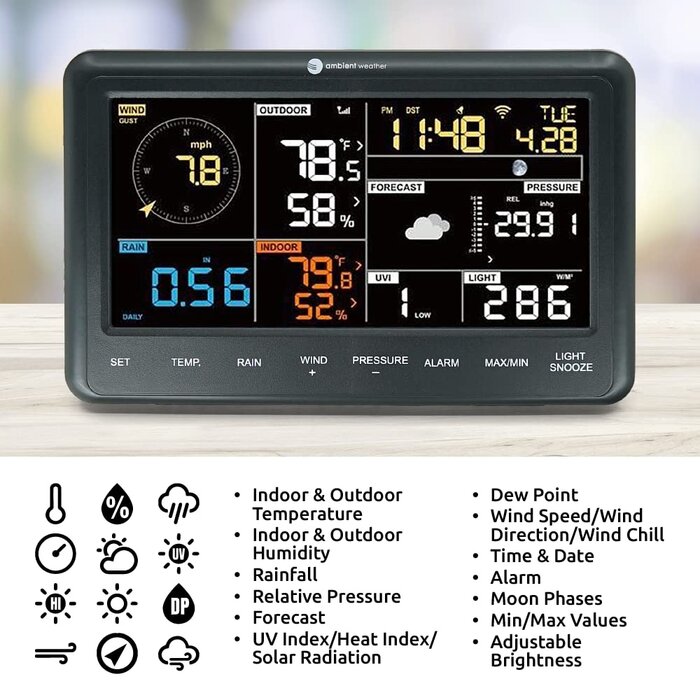 Smarte Wetterstation mit Farbdisplay & WLAN - 35% Rabatt