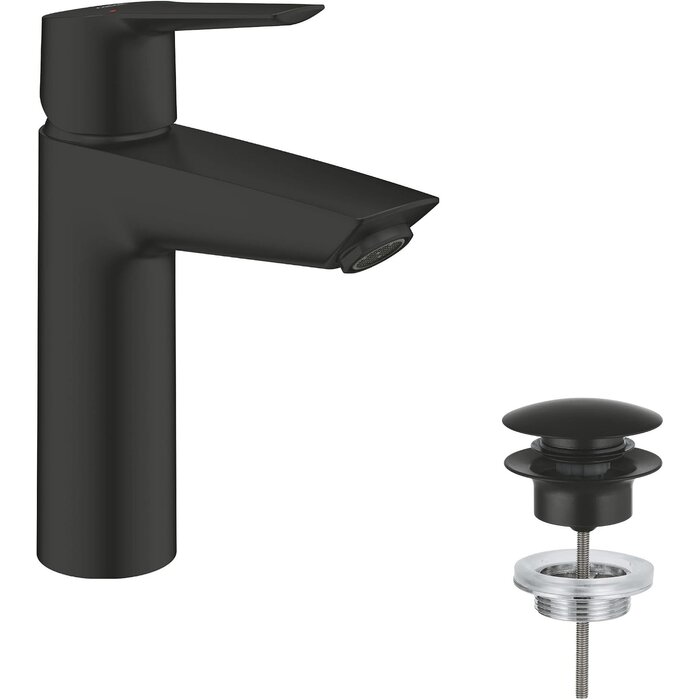 Waschtischarmatur 19 cm, mattschwarz - 34% Rabatt auf Retourenware
