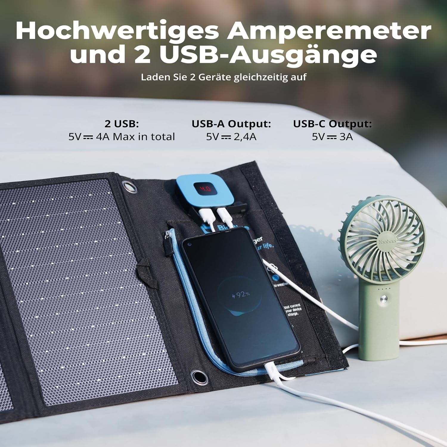 Faltbares 28W Solarladegerät: 29% Rabatt auf unbenutzte Neuware