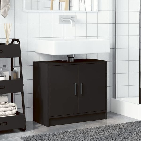 Vidaxl Waschtischunterschrank Schwarz 63x29x55 cm - 34% Rabatt