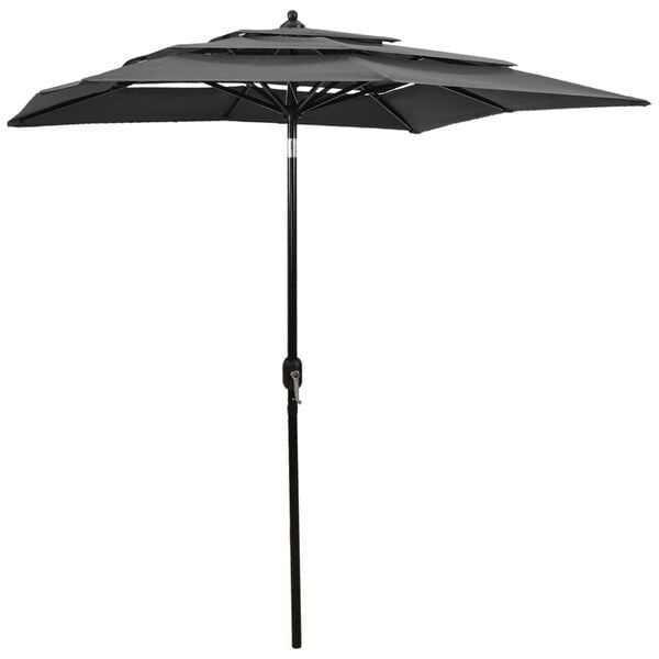 Vidaxl Sonnenschirm 200x200 cm Anthrazit - 3-stufig - 34% Rabatt