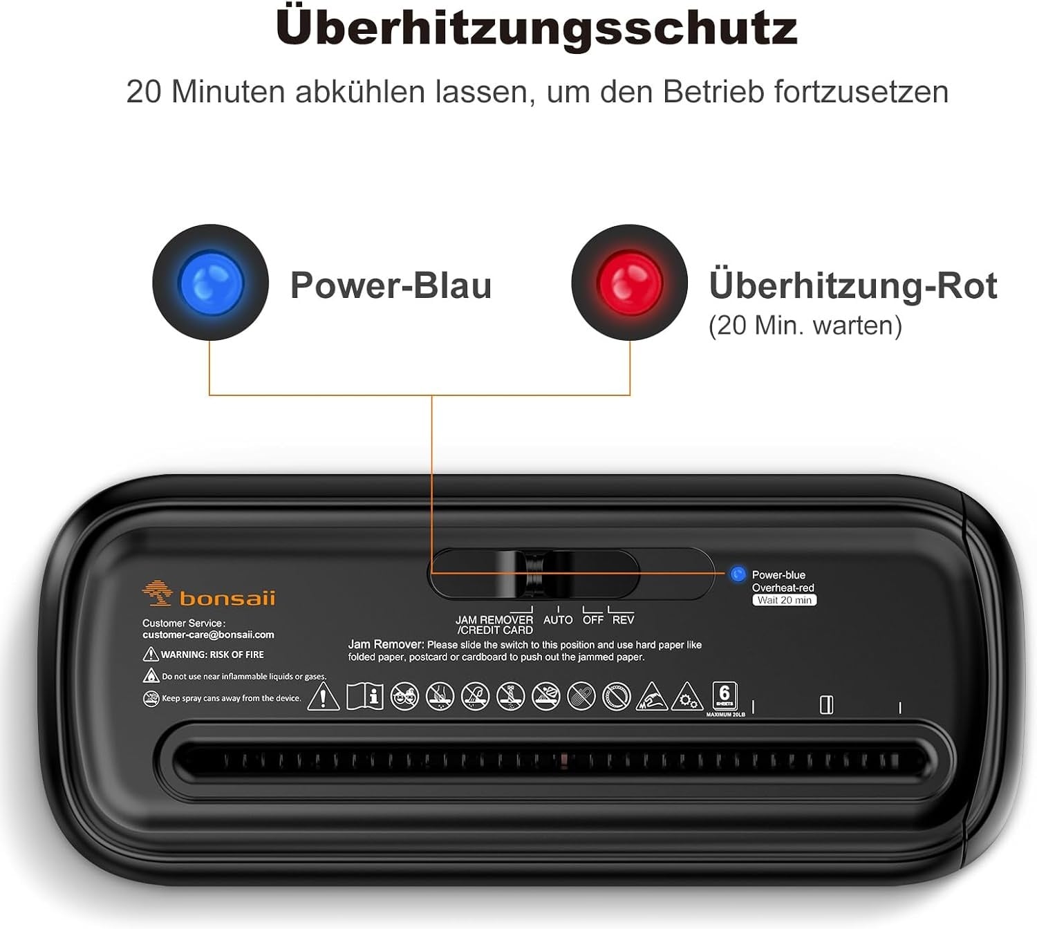 Aktenvernichter Streifenschnitt P2, 6 Blatt, inkl. 9L Behälter - 32% Rabatt