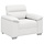 Weißer Lounge-Sessel, 60 cm Sitzbreite - 35% Rabatt