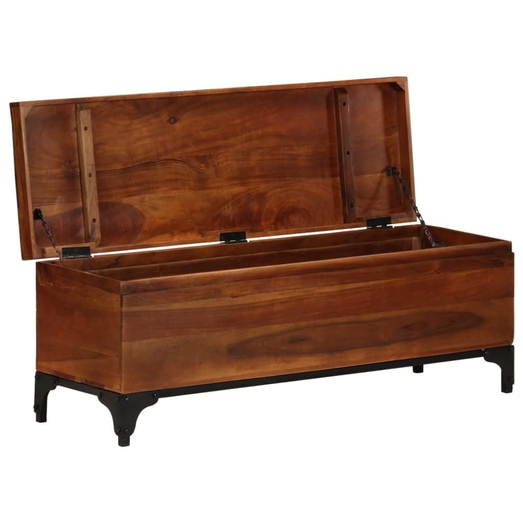 Vidaxl Massive Akazienholz-Truhe 110cm - 35% Rabatt