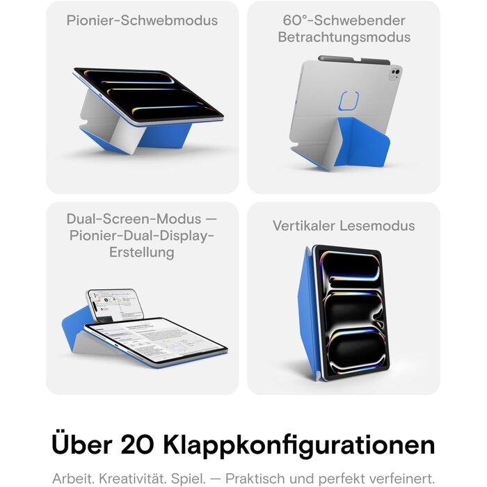 iPad Pro 13-Zoll Folio-Hülle, 20+ Winkel - 34% Rabatt - Zement/Saphir