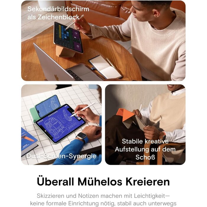 iPad Pro 13-Zoll Folio-Hülle, 20+ Winkel - 34% Rabatt - Zement/Saphir