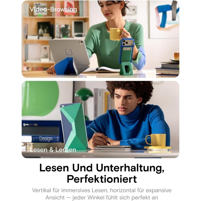 iPad Pro 13-Zoll Folio-Hülle, 20+ Winkel - 34% Rabatt - Zement/Saphir