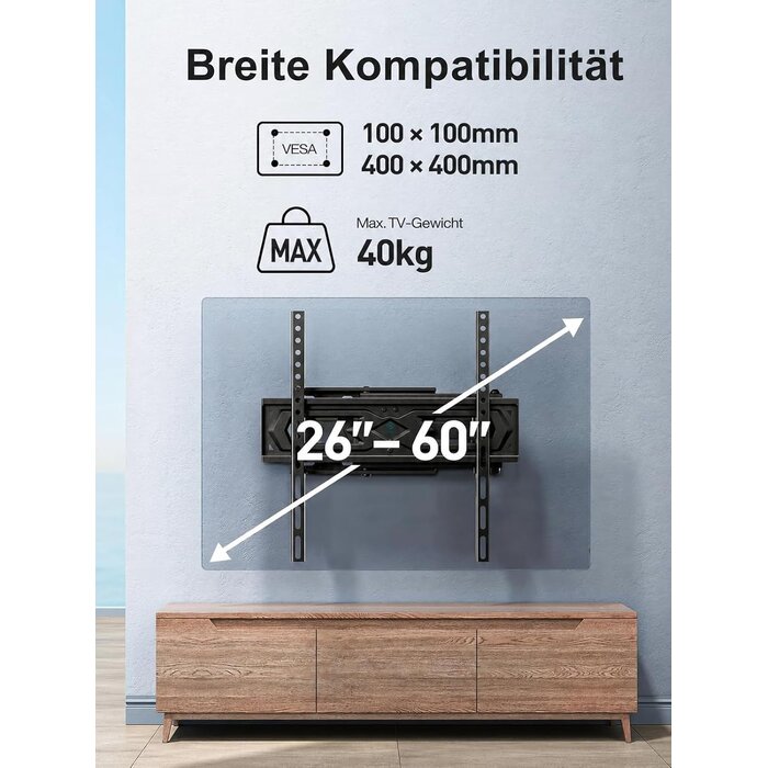 TV-Wandhalterung für 26-60 Zoll Fernseher - 27% Rabatt