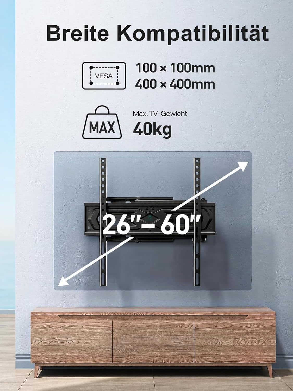 TV-Wandhalterung für 26-60 Zoll Fernseher - 27% Rabatt