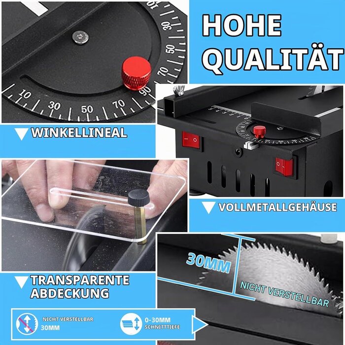 Mini Tischkreissäge & Bandschleifer - 200W - 34% Rabatt auf Auspackware