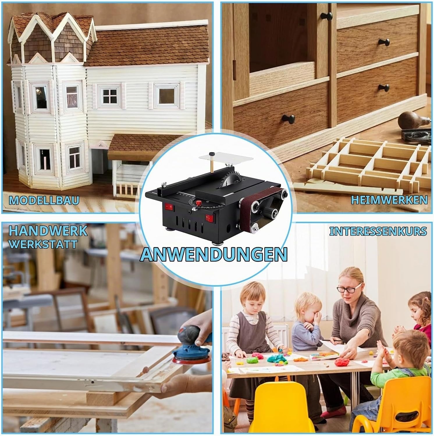 Mini Tischkreissäge & Bandschleifer - 200W - 34% Rabatt auf Auspackware