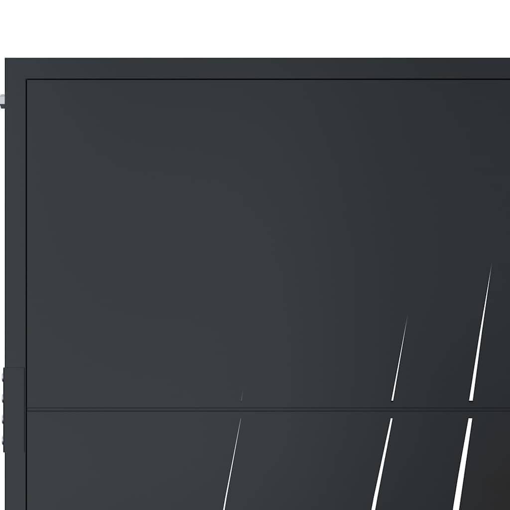 Gartentor 105x180 cm Stahl Anthrazit mit Laser-Design - 35% Rabatt