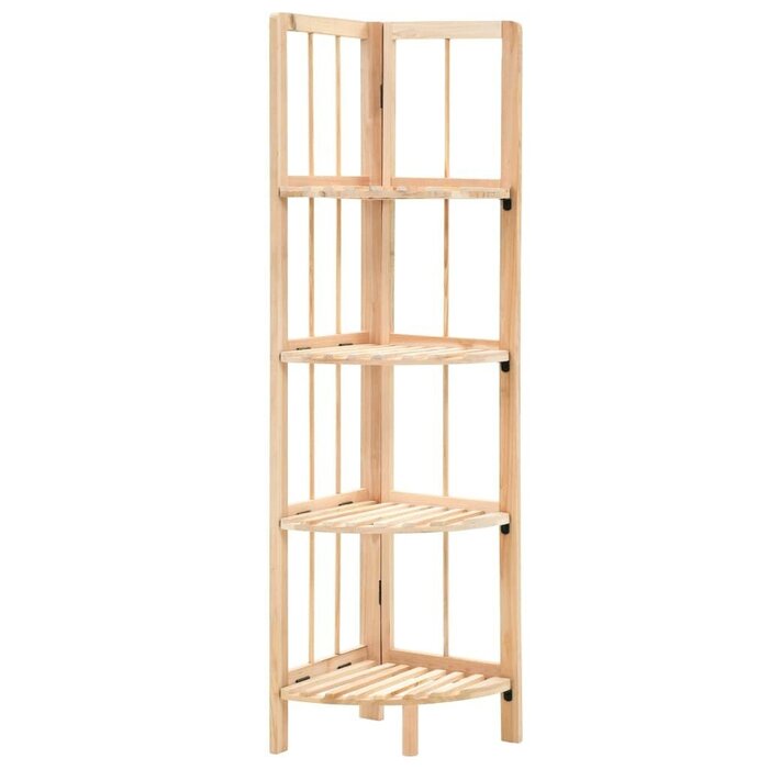 Vidaxl Eckregal aus Zedernholz, 27x27x110 cm - beige - 29% Rabatt