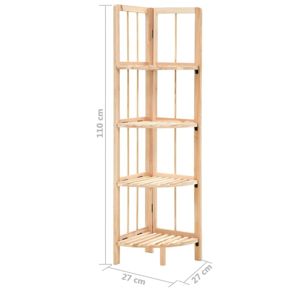 Vidaxl Eckregal aus Zedernholz, 27x27x110 cm - beige - 29% Rabatt
