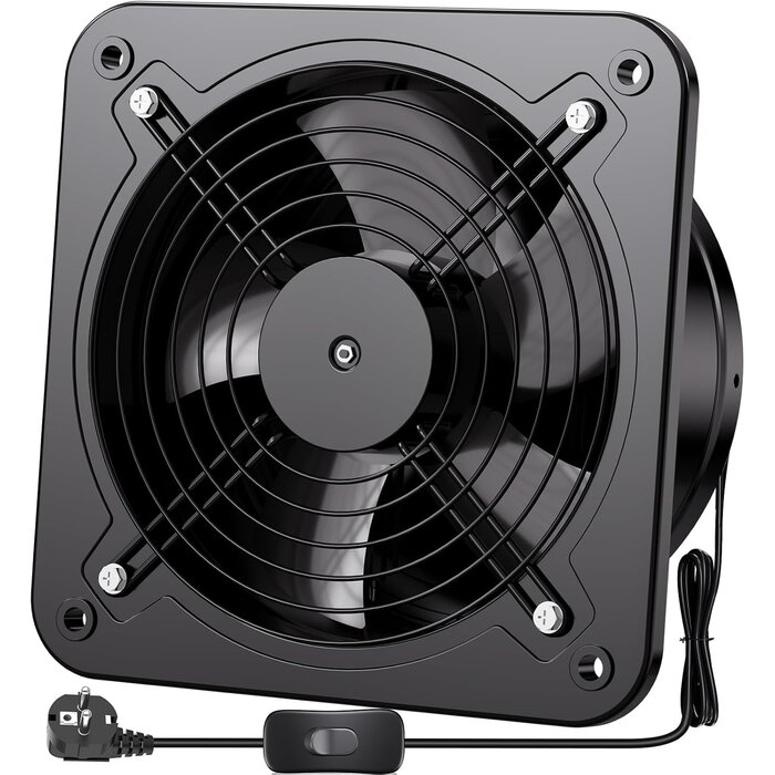 Abluftventilator 250 mm Wandmontage 1680 m³/h mit Drehzahlregler - 34% Rabatt