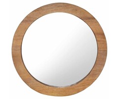 Vidaxl Runder Teakholz-Wandspiegel 60 cm - 56% Rabatt
