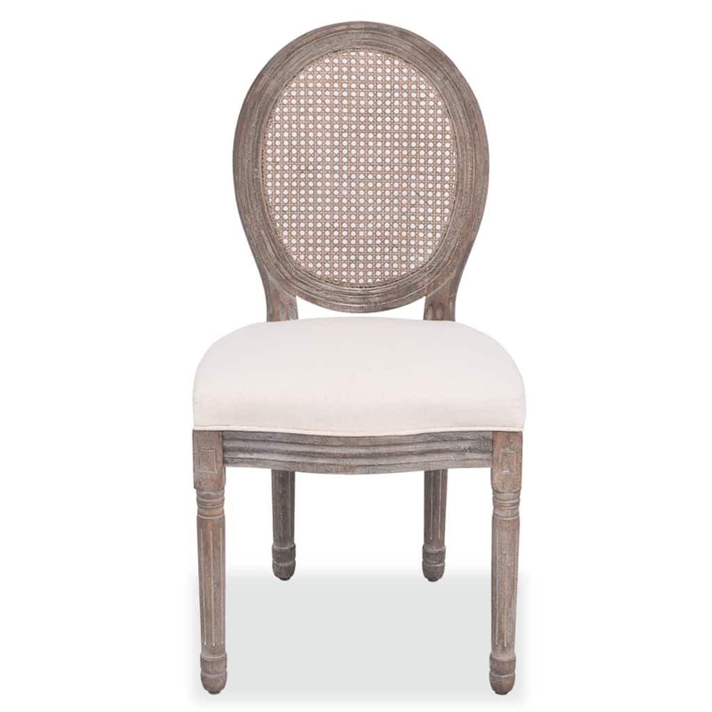 Vidaxl Esszimmerstühle Rattan Creme 2er Set - 30% Rabatt