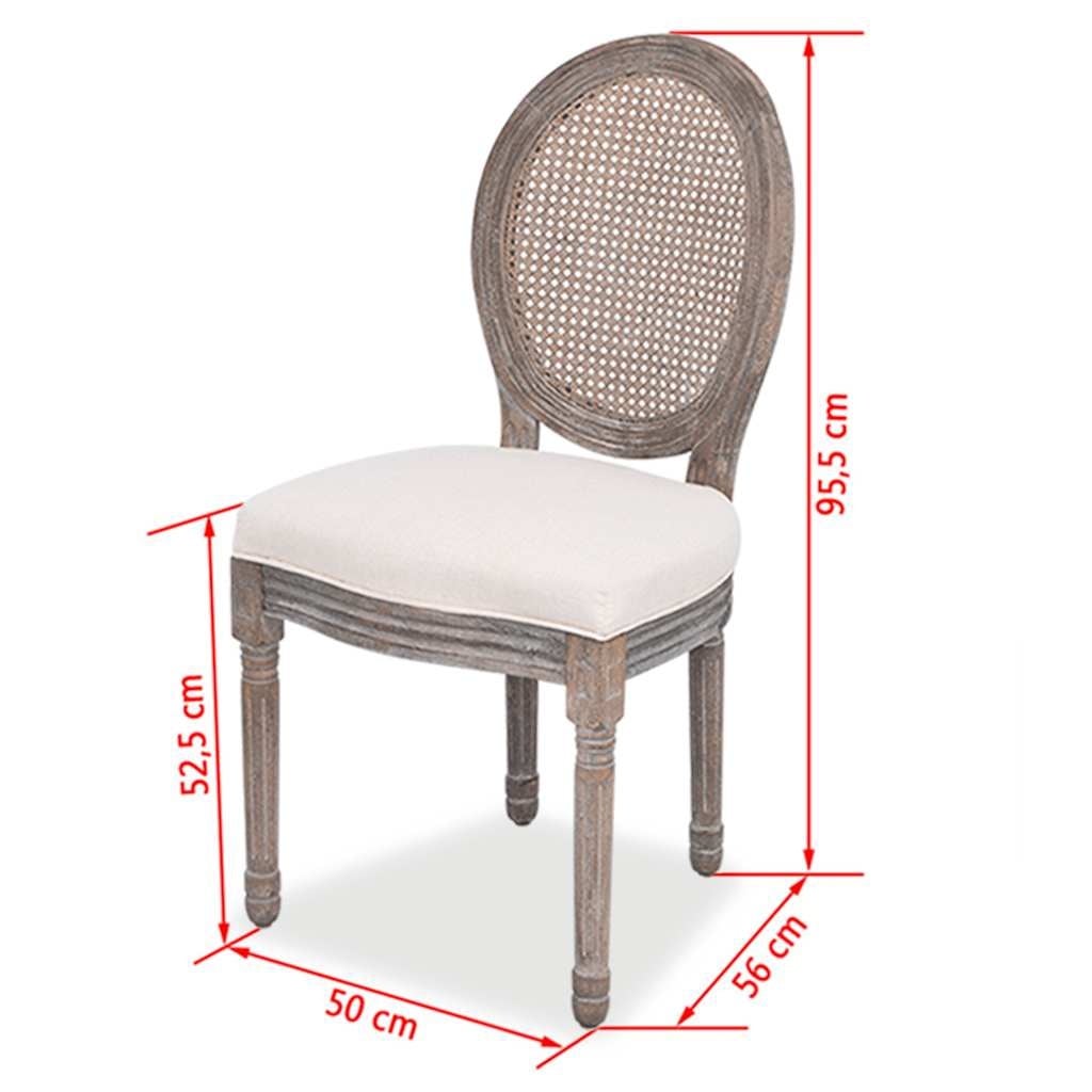 Vidaxl Esszimmerstühle Rattan Creme 2er Set - 30% Rabatt