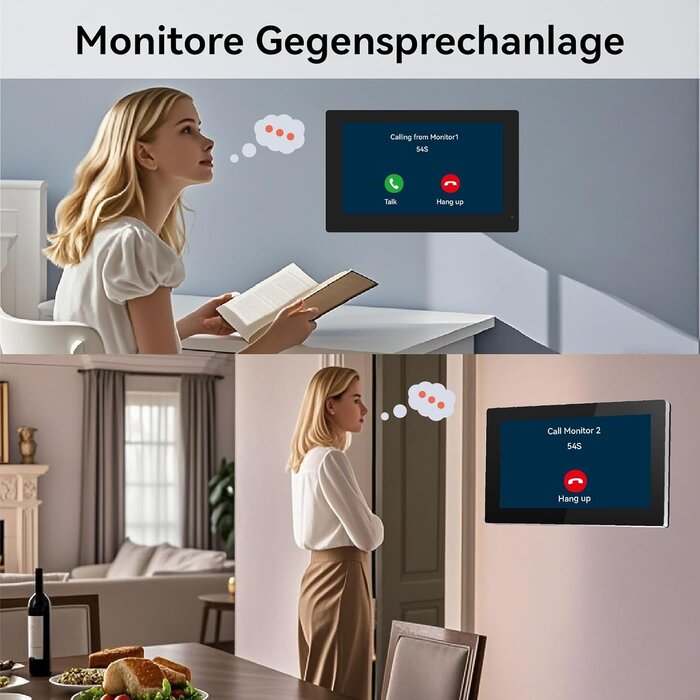 Video-Türsprechanlage 1080p, 2x 7 Zoll Touch, App-Steuerung - 35% Rabatt