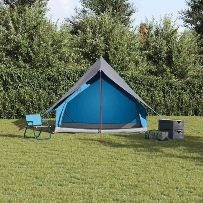 Vidaxl Geräumiges Familienzelt 220x220x184 cm - Blau/Grau - 34% Rabatt