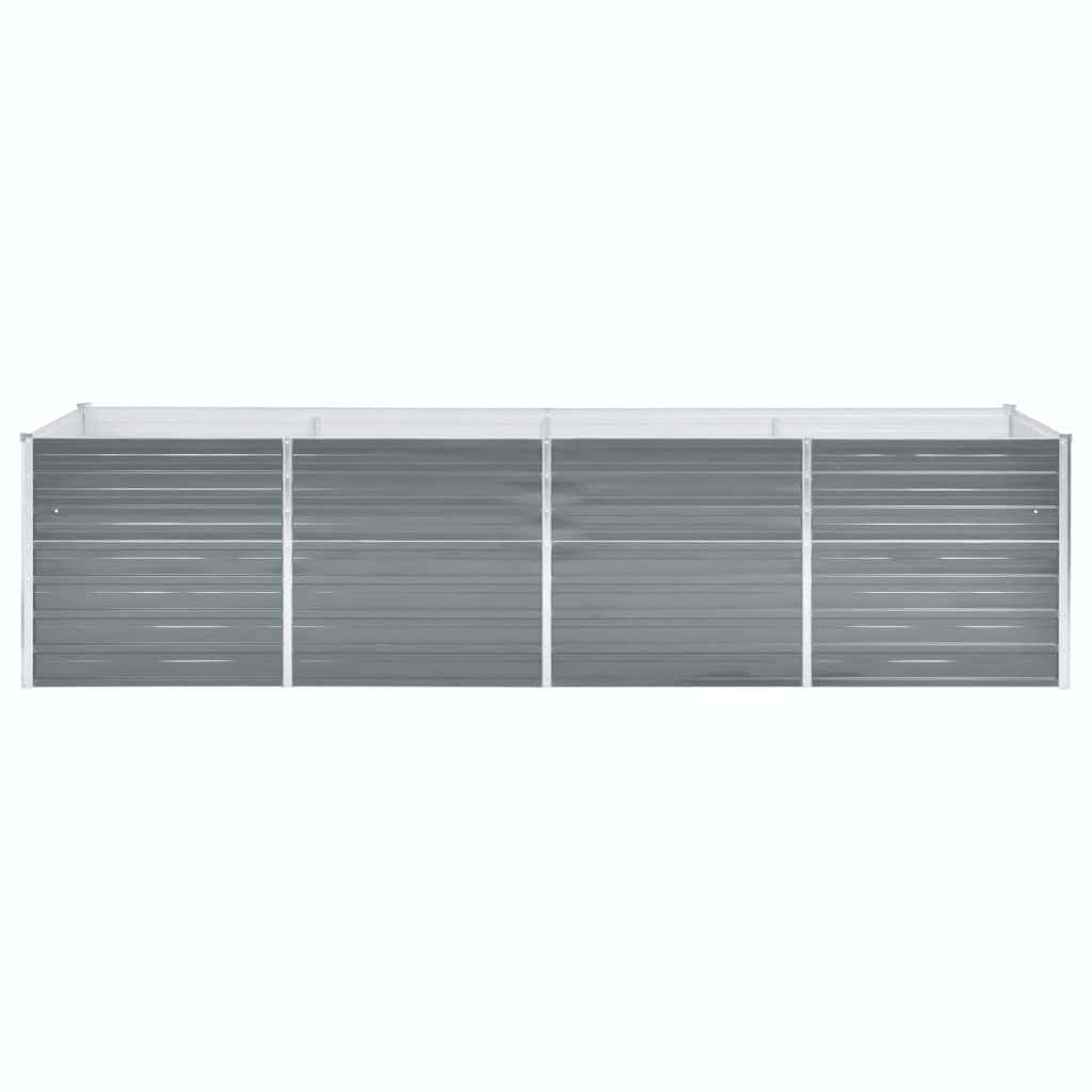 Vidaxl Großes Hochbeet aus verzinktem Stahl 320x80x77 cm, Grau - 34% Rabatt