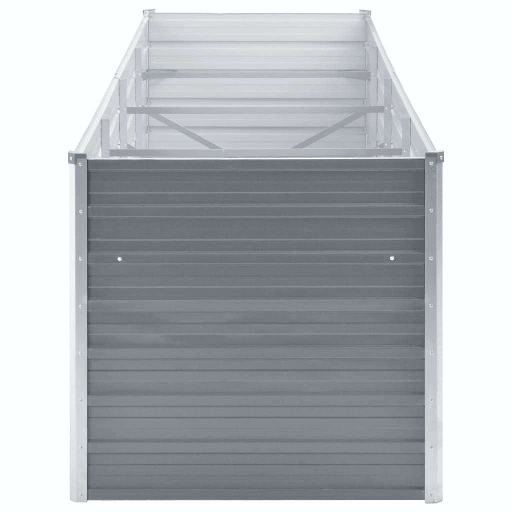 Vidaxl Großes Hochbeet aus verzinktem Stahl 320x80x77 cm, Grau - 34% Rabatt