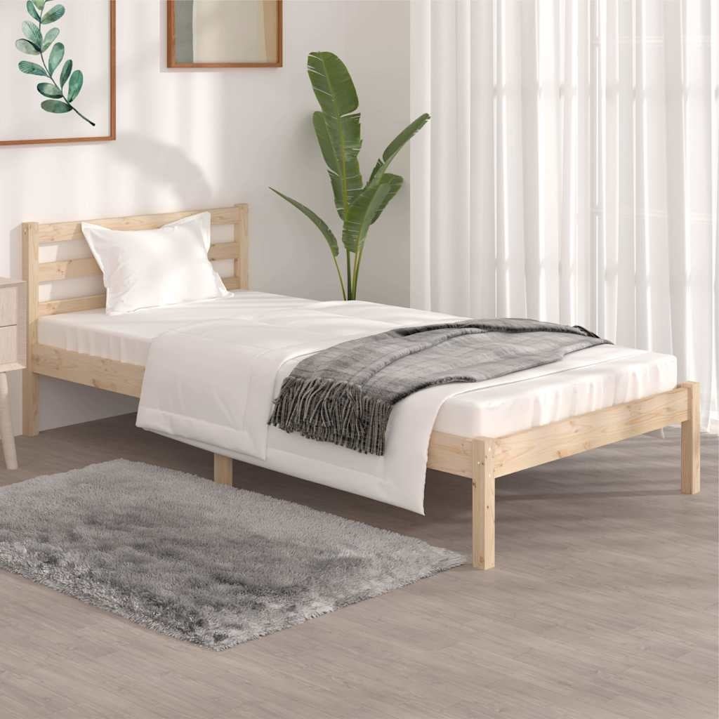 Vidaxl Massives Kiefernholz Bettgestell 90x190 cm - 34% Rabatt - Ausgepackt