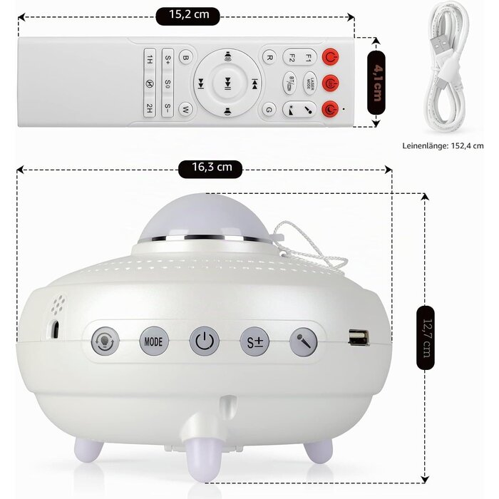 Galaxie-Projektor für Kinder - 28% Rabatt - Mit Bluetooth & 22 Motiven